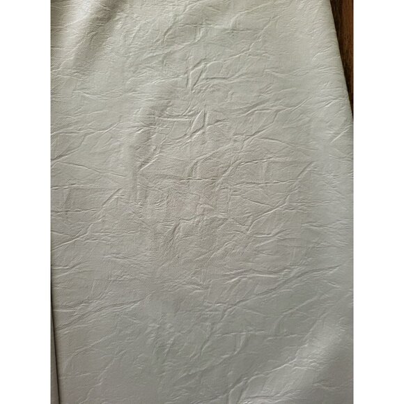 Vtg New W/ Tag Express Ivory Shimmer Embossed Leather Look Dress Pants Sz 10 - Picture 3 of 6